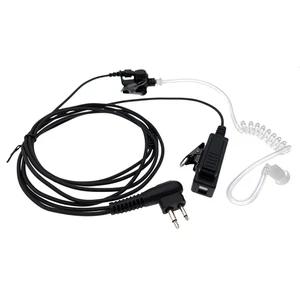 NEW! 2-Wire Surveillance Earphone Headset Mic Earpiece for Motorola GP CP Radios - Picture 1 of 4