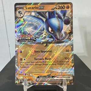 Pokemon TCG Card Prismatic Evolutions 051/131 Lucario EX Stamped Promo Qty Av! - Picture 1 of 3