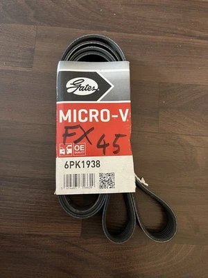 V-ribbed belt Gates 6PK1938 DODGE FORD HYUNDAI INFINITI FX45 JEEP KIA LEXUS - Image 1 of 2