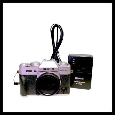 Cámara digital Fujifilm X-T20 - cuerpo negro solo obturador cuenta 2 tarjeta cargador Foto 1 de 4