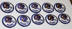 VINTAGE SET BESTEHEND AUS 10 NFL LOS ANGELES RAMS FOOTBALL 2" GENÄHTEN PATCHES - Bild 1 von 2