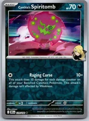 Cynthia's Spiritomb 129/182 Reverse Holo SV10: Destined Rivals NM Uncommon - Image 1 of 2