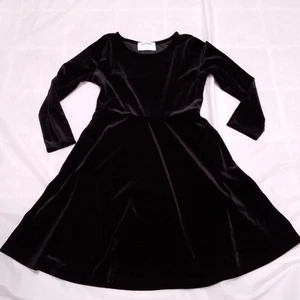 Old Navy Girl's 8 Dress Black Velvet Long Sleeve - Picture 1 of 5