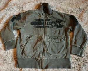 Diesel Kids Full Zip Sweatshirt Pockets Driving Diesel Forward Size 6 - Picture 1 of 18