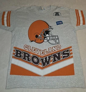 Vintage 1995 Cleveland Browns NFL Single Stitch Double Sided Salem T-Shirt NOS READ - Bild 1 von 9