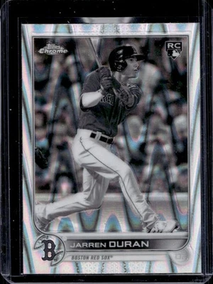 2022 Topps Chrome Jarren Duran Black & White RayWave Rookie RC #113 Red Sox - Image 1 of 2