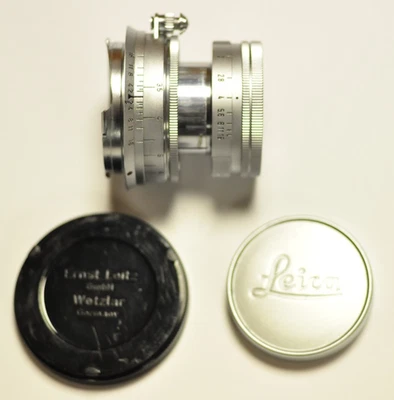 Leica Leitz  Summicron-M 5cm f2 standard lens for Leica M mount cameras w/caps. - Image 1 of 4
