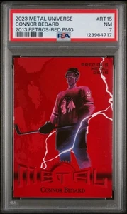 2023 Skybox Metal Universe Rookies Connor Bedard 2013 Retro Red PMG 11/100 Alpha - Bild 1 von 3