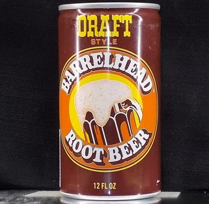 Barrelhjead Root Beer Soda 12 OZ LATA *** Oklahoma Canning Company OKC *** Vacía - Imagen 1 de 6