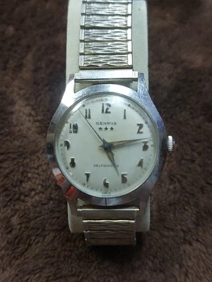 Benrus Self-Wind Swiss 7155 Series 3 Star Stainless Steel Block Numbers Works - Image 1 of 4