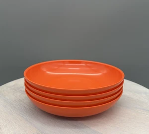 Vintage Boontonware Somerset Teller 4er Set Modell 3308 Geschirr Orange USA - Bild 1 von 12