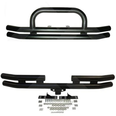 SET-RT0RT20006 RT Off-Road Bumper Face Bars Set of 2 Front & Rear for Jeep Pair Foto 1 de 4