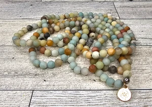 Kristalize Schmuck Natürliche Amazonit Perlen Wickel Halskette - Bild 1 von 3
