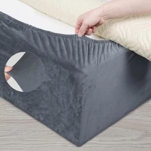 Velvet Bed Frame Cover, Bed Base Wrap Cover, Alternative to Traditional Valan... - Picture 1 of 8