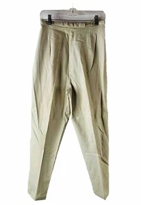 VTG 70s Womens Small High Rise Tapered Cotton Chino Cigarette Pants Preppy - Picture 1 of 6