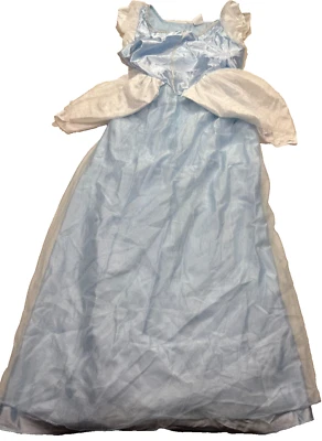 Disney Princess Cinderella Costume Gown Girls XL 12 Blue Cinched Waist Pullover - Image 1 of 4