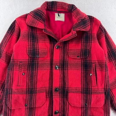 CHAQUETA ABRIGO DE CAZA MACKINAW A CUADROS JOHNSON WOOLEN MILLS de colección talla 42 lana Foto 1 de 4
