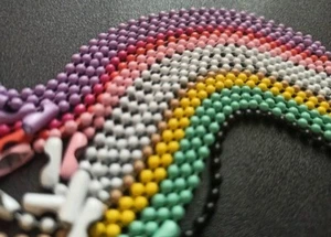 Lot de 20 chaînettes boule multicolores, 12 cm, pour création porte clef,... - Picture 1 of 3