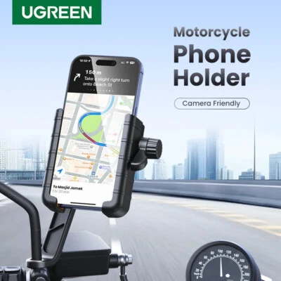 UGREEN Motorcycle Phone Holder 360° Rotation Handlebar Stand For iPhone 16 15 14 - Image 1 of 4