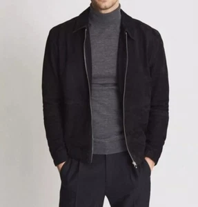 Attractive New Men's Black Silver Zipper Jacket 100% Soft Lambskin Coat Jacket - Picture 1 of 5