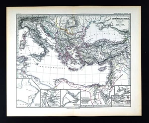 1871 Spruner Map Ottoman Empire Turkey Greece Italy Constantinople Rome Levant - Picture 1 of 6