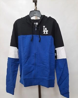 Sudadera con capucha New Era MLB LA Dodgers para mujer con cremallera mediana azul-negro-blanco 12326698 Foto 1 de 4