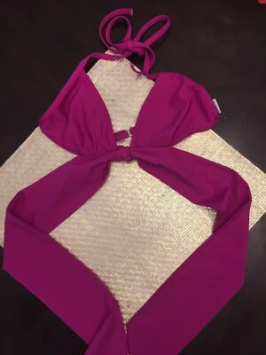 Top de Bikini de Natación Magenta Talla 8 Forma FX Excelente Estado con Cuello/Espalda Atada Foto 1 de 4