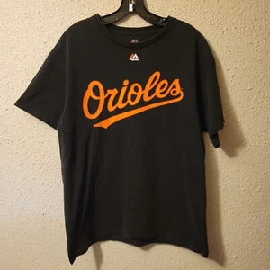 Majestic Baltimore Orioles MLB #23 Nelson Cruz Black T-Shirt Jersey Sz Lg - Picture 1 of 5
