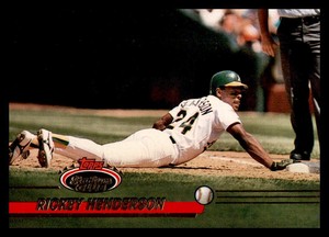 1993 Stadium Club #558 Rickey Henderson Oakland Athletics