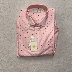 Camisa Southern Pines Para Hombre Grande Rosa Con Botones Manga Larga Cuello Nuevo con Etiquetas - Imagen 1 de 3