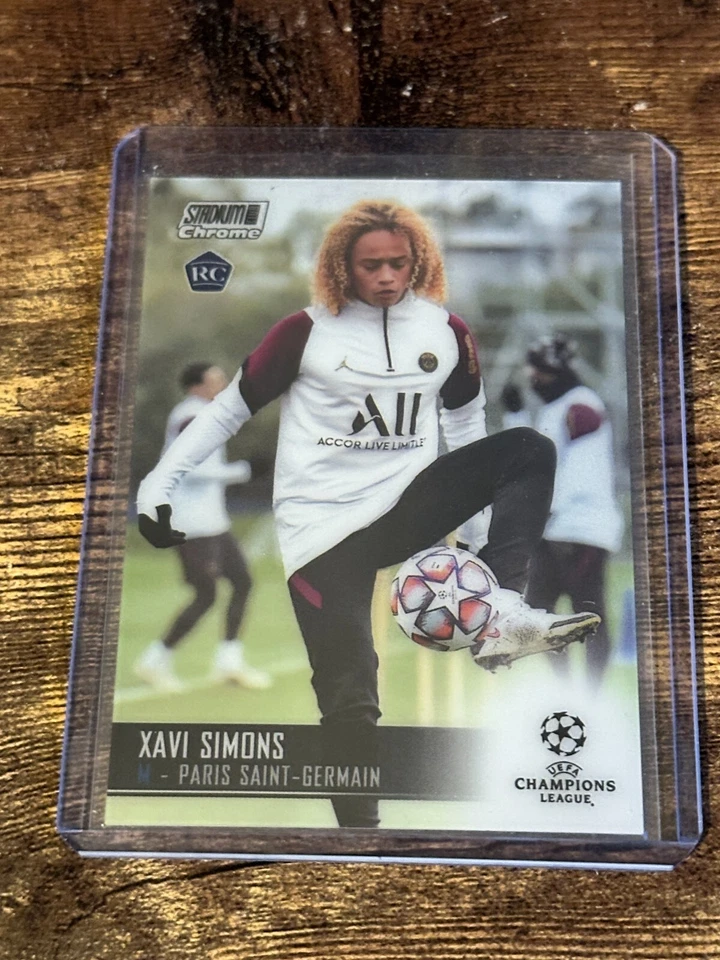 2020-21 Topps Stadium Club Chrome UCL Xavi Simons #63 Rookie RC - Image 1 of 1