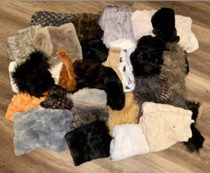 10 Pound Lot of Faux Fur Fabric Remnants! Soft High Quality Animal Prints/Solids - Picture 1 of 9