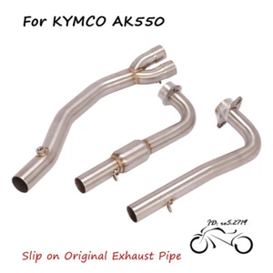 Tubo de enlace de cabezal de tubo frontal de escape para sistema modificado para KYMCO AK550 2017-2021 - Imagen 1 de 5
