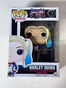 Funko Pop Harley Quinn Suicide Squad 97 Blue and Red DC Heroes W/Protector - Picture 1 of 6