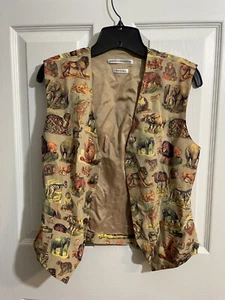 Anne Pinkerton silk vest wild animals P - Bild 1 von 7