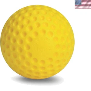 Balles de baseball jaunes à fossettes, 9 pouces, une douzaine - Photo 1/3
