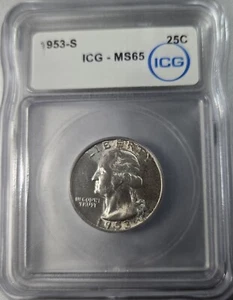1953-S Washington Quarter ICG MS65  - Picture 1 of 2