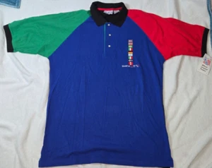 VTG 90’s World Cup 1994 Futbol Soccer Colorblock Polo Shirt Size Extra Large NWT - Picture 1 of 5