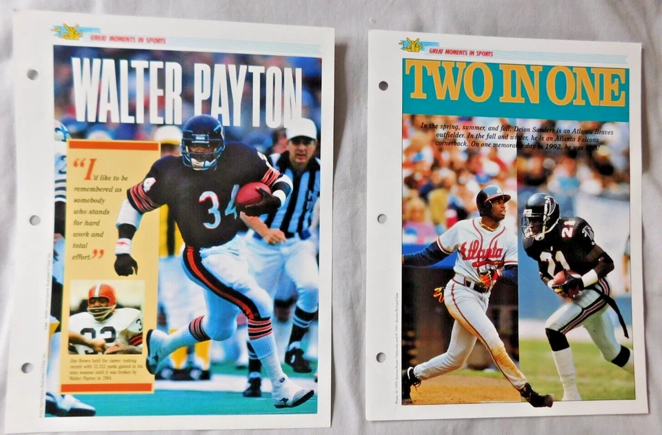 Football Great Moments In Sports - Sports Heroes Sheet : Pick one - Image 1 of 1