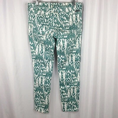 Pantalones de mezclilla ajustados Lucky Brand Charlie para mujer talla 10/30 verde azulado azteca boho estampados Foto 1 de 4