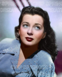 GAIL RUSSELL WEARING A BEADED DRESS BEAUTIFUL COLOR PHOTO BY CHIP SPRINGER - Picture 1 of 1