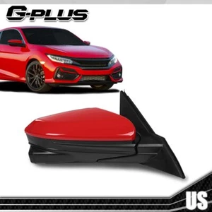 Fit For 2016-20 Honda Civic Sedan Red Mirror Power Heated Camera Passenger Side - Picture 1 of 12