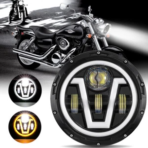 Faro LED Fit Yamaha Road Star / V Star 650 motocicleta 7" redondo H4 a H13 EE. UU. - Imagen 1 de 12