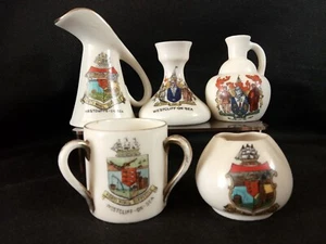 Crested China x5 all with WESTCLIFFE ON SEA Crests. - Picture 1 of 9