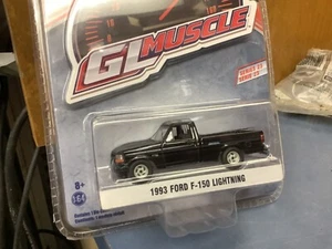 1:64 GreenLight *SVT LIGHTNING* Nero 1994 Ford F-150 Pickup gl muscolo - Foto 1 di 3