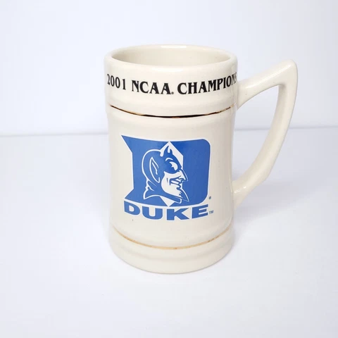 Vintage RARE Duke Blue Devils 2001 Champions 5.5" Ceramic Mug NCAA Cover