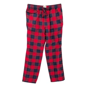 Pantalones de pijama J.CREW Mercantile para hombre rojo azul marino búfalo franela a cuadros talla L - Imagen 1 de 10