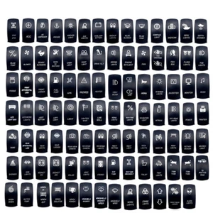 12/24V 20A Car Boat Toggle Rocker Switch Waterproof Blue LED Light 5/7Pin ON-OFF - Picture 1 of 111