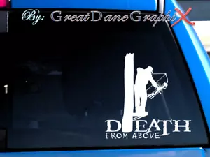 Compound Bow Hunter Death From Above -Vinyl Decal Sticker -Color -HIGH QUALITY - Picture 1 of 2