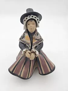 Vintage handgefertigte Studio Kunst Keramik Steinzeug puritanische Figur Walesisch - Bild 1 von 11